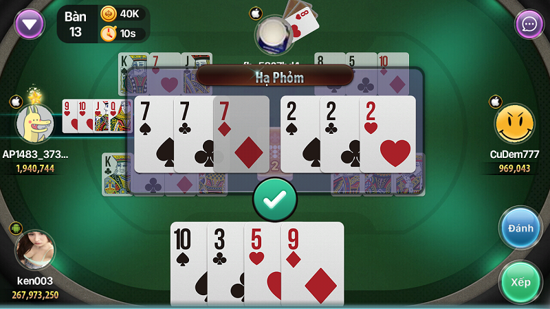 Game bài phỏm online trên nhà cái Dafabet
