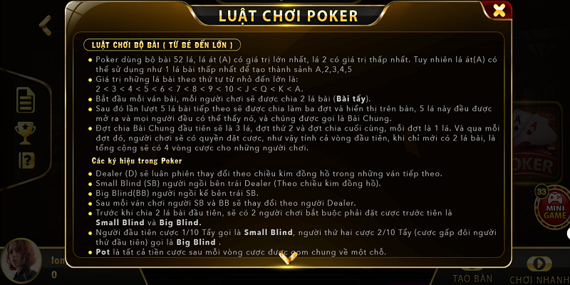 Một số thuật ngữ cơ bản Poker Dafabet